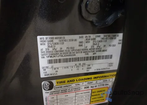 2020 Ford Expedition Xlt Max from USA, damaged, VIN 1FMJK1JT6LEA80226